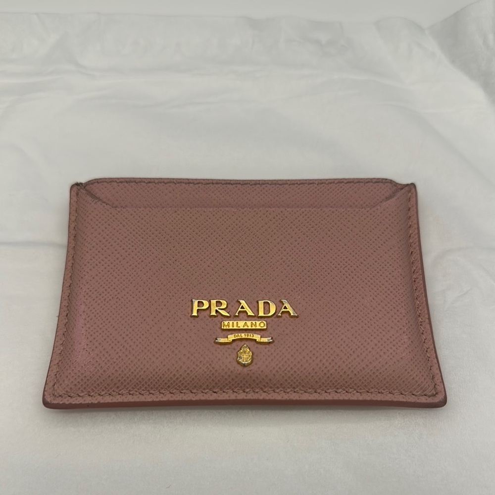Prada Pink Leather Card Holder